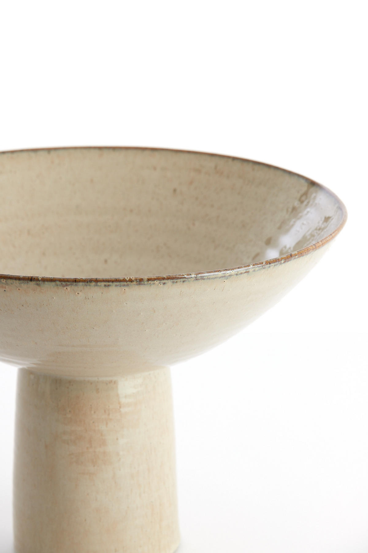 SCHÜSSEL Vasco Braun Ø35,5/25,5 cm - Braun, Keramik (25.5cm) - Light & Living