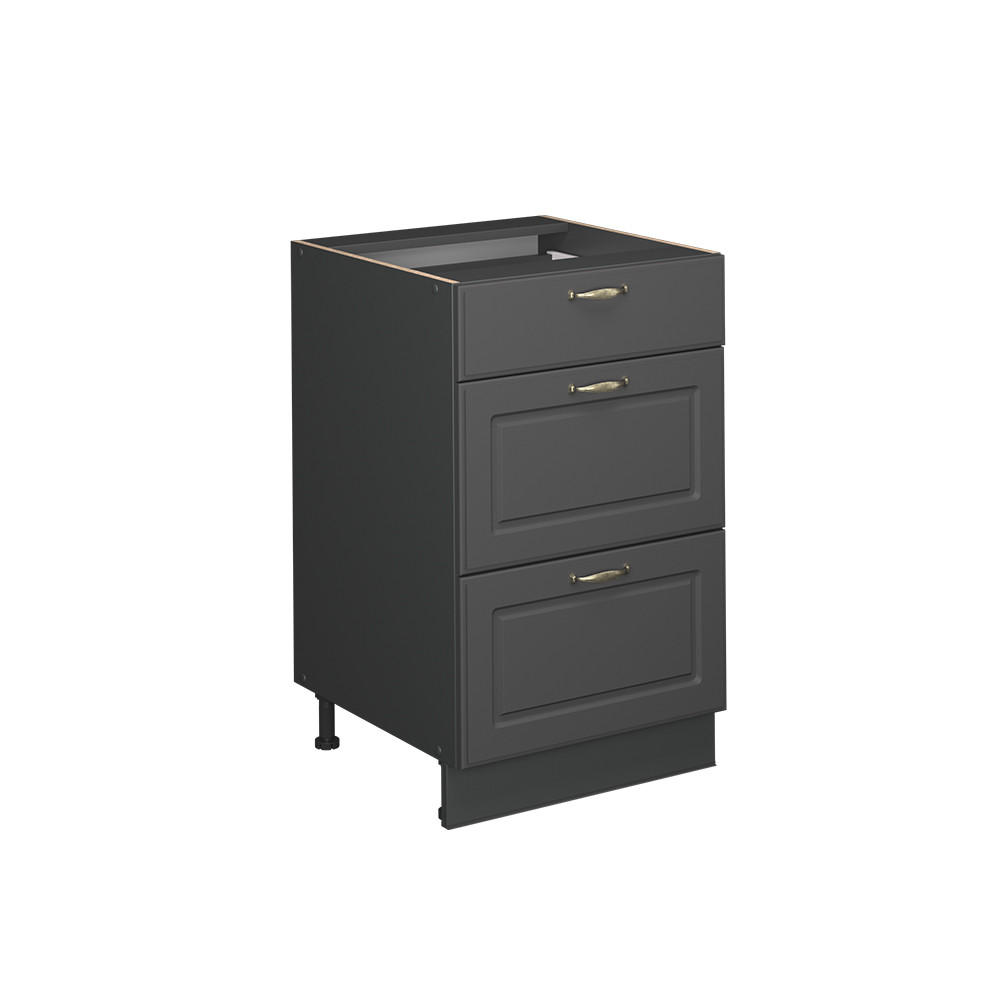 KUCHYNSKÁ SPODNÁ SKRINKA Fame-Line Antracitovo-zlatý vidiecky dom - antracitová, kompozitné drevo (50/82/51.6cm) - Vicco