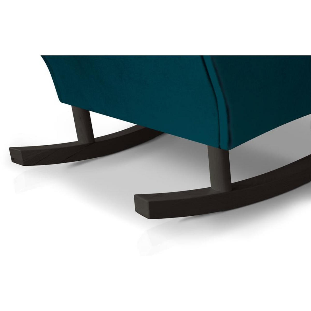 SCHAUKELSTUHL Fabio türkis mit Wenge Beinen - Türkis/Wengefarben, Textil (82/103/108cm) - Beautysofa