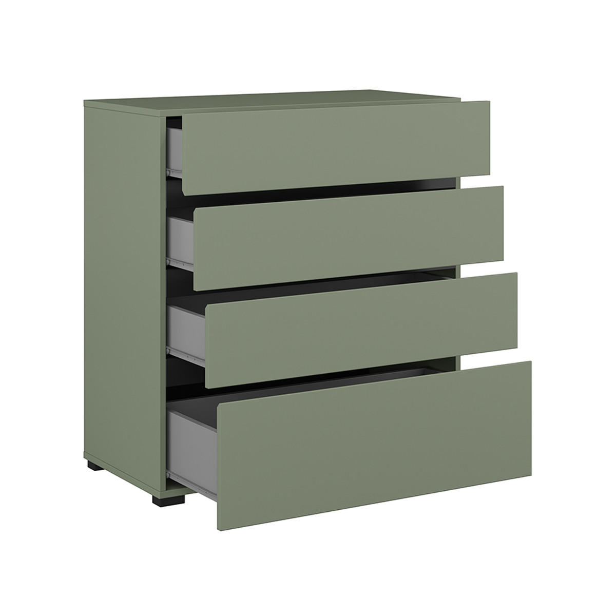 KOMODA Lilia Zelená - zelená barva, kompozitní dřevo (80/85.1/40cm) - Petits-meubles