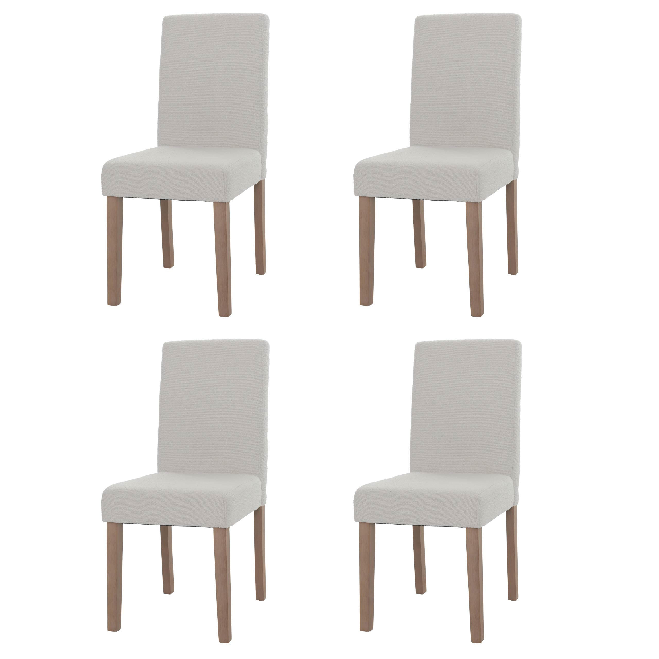 ESSZIMMERSTUHL Cremeweiß 4er-Set - Weiß, Textil (42/90/50cm) - MCW