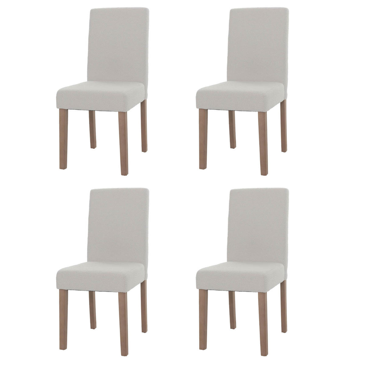 ESSZIMMERSTUHL Cremeweiß 4er-Set - Weiß, Textil (42/90/50cm) - MCW