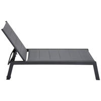 SONNENLIEGE Barbados Grau und Anthrazitgrau - Grau, Metall (61/95/198cm) - Happy Garden
