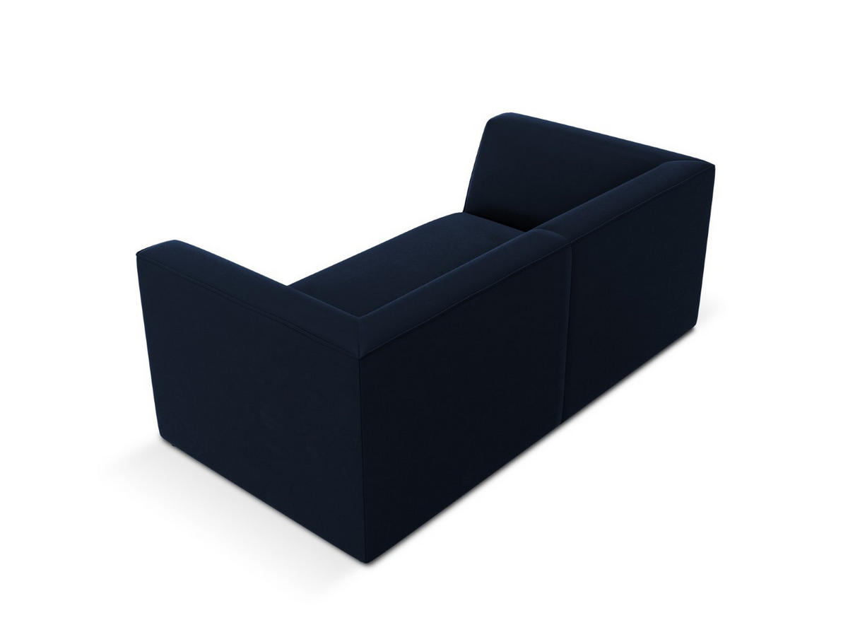 SOFA Ruby aus Samt königsblau 2 Sitzplätze - Blau, Textil (93/69/174cm) - Micadoni