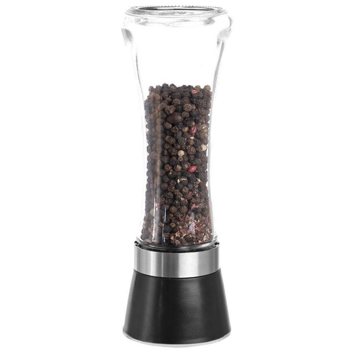 GEWÜRZMÜHLE Schwarz Transparent - Schwarz, Glas (6.5/18.5/6.5cm) - Orion 