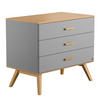 KOMMODE mit 3 Schubladen - L100 cm - Nautis - Grau, Holzwerkstoff (58/86.5/100cm) - Calicosy