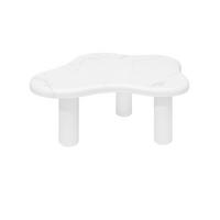 COUCHTISCH 91/62/40 cm in Wolkenform mit abgerundeten Kanten und pflegeleichter Marmoroptik, Weiß - Weiß, Holzwerkstoff (90.8/62.5/40cm) - Redom