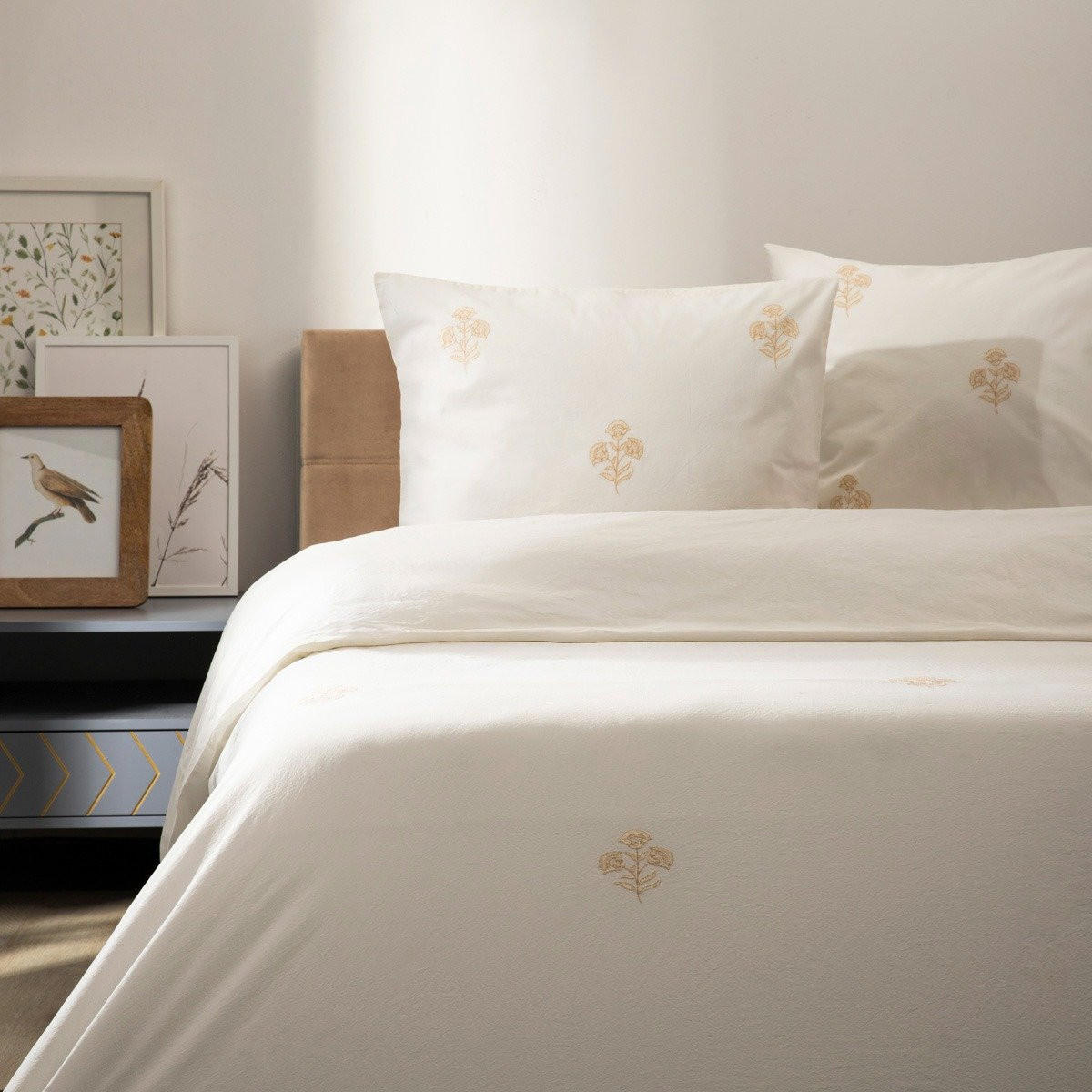BETTWÄSCHE Imbro 160/200 cm - Beige, Textil (160/200cm) - Homla