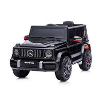 ELEKTROAUTO SUV Mercedes G63 schwarz AMG Fernbedienung Gurt EVA-Reifen - Schwarz, Kunststoff (110/69/56cm) - Chipolino