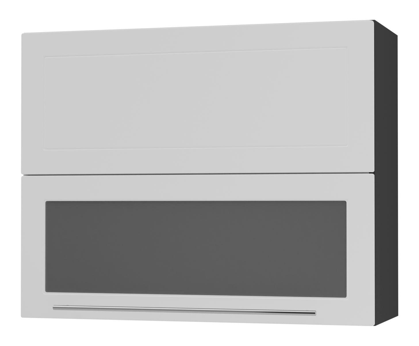 KÜCHENHÄNGESCHRANK Kvantum W8BS/90 Weiß Matt / Schwarz Matt 90 / 32,5 / 72cm - Schwarz/Weiß, Holz/Holzwerkstoff (90/72/32.5cm) - Feldmann-Wohnen