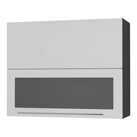 KÜCHENHÄNGESCHRANK Kvantum W8BS/90 Weiß Matt / Schwarz Matt 90 / 32,5 / 72cm - Schwarz/Weiß, Holz/Holzwerkstoff (90/72/32.5cm) - Feldmann-Wohnen