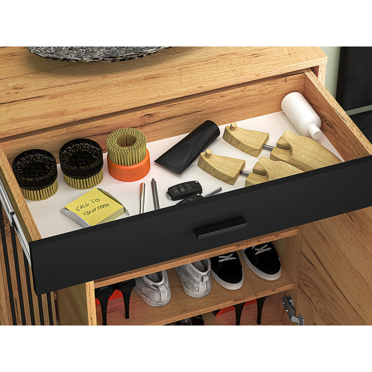 KOMMODE Vinica-131 - Braun, Holzwerkstoff (70/91/34cm) - Lomado