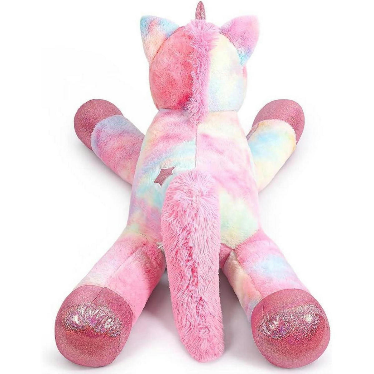 PLÜSCHTIER Einhorn 80 cm, buntes Regenbogen-Kuscheltier - Multicolor, Textil (30/80cm)