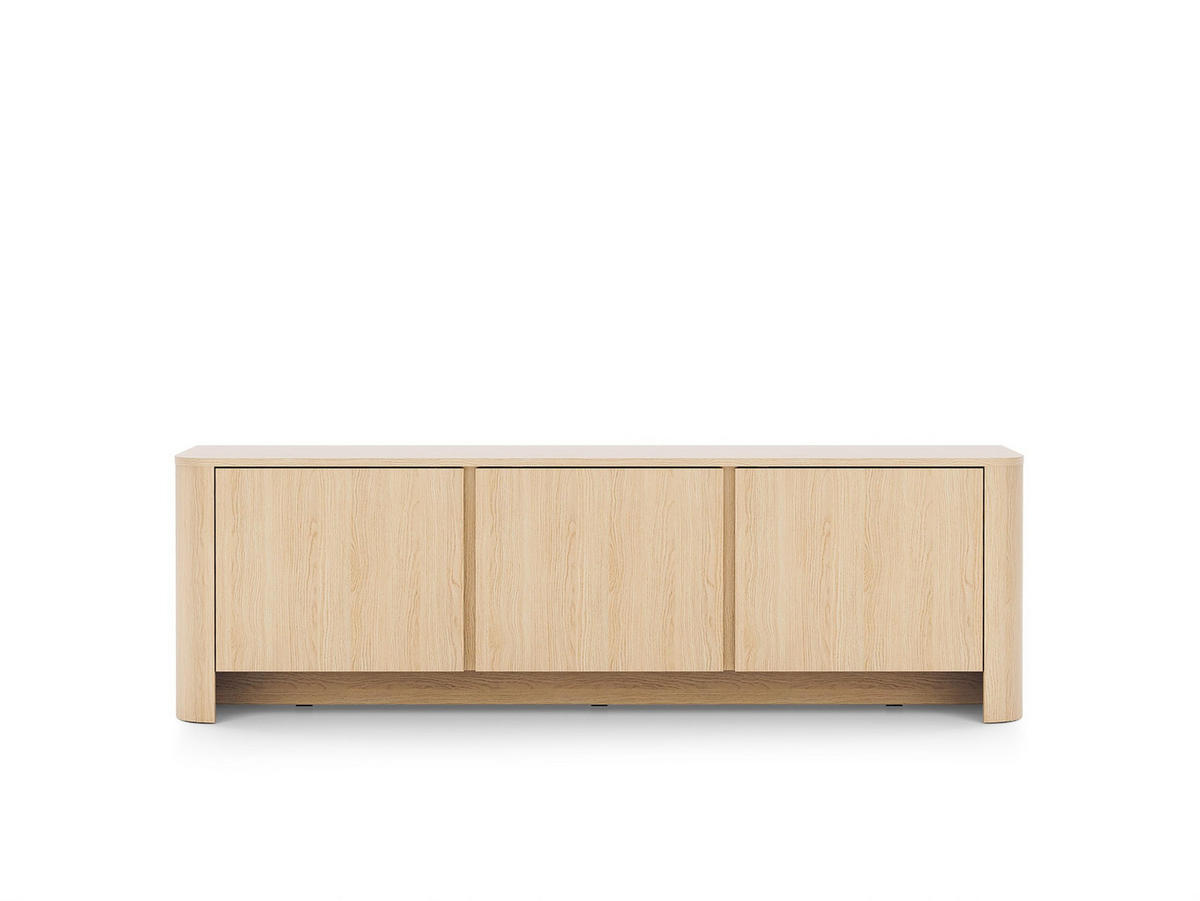 TV-SCHRANK Rari 168x52x39 cm - Lowboard mit Stauraum - Tv Ständer aus Laminierter Spanplatte - Helle Eiche Farbe - Eichefarben, Holzwerkstoff (137/42.5/33cm) - Chilly