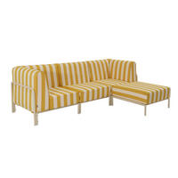 GARTENSOFA mit 4 Sitzplätzen, Gelb - Gelb, Textil - Oviala