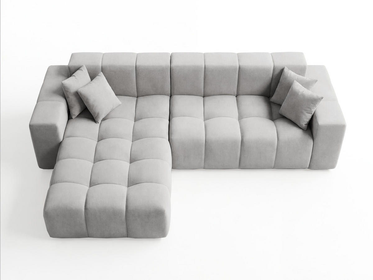 ECKSOFA Loopo Grau Links - Grau, Holz/Textil (265/180cm) - Graingold