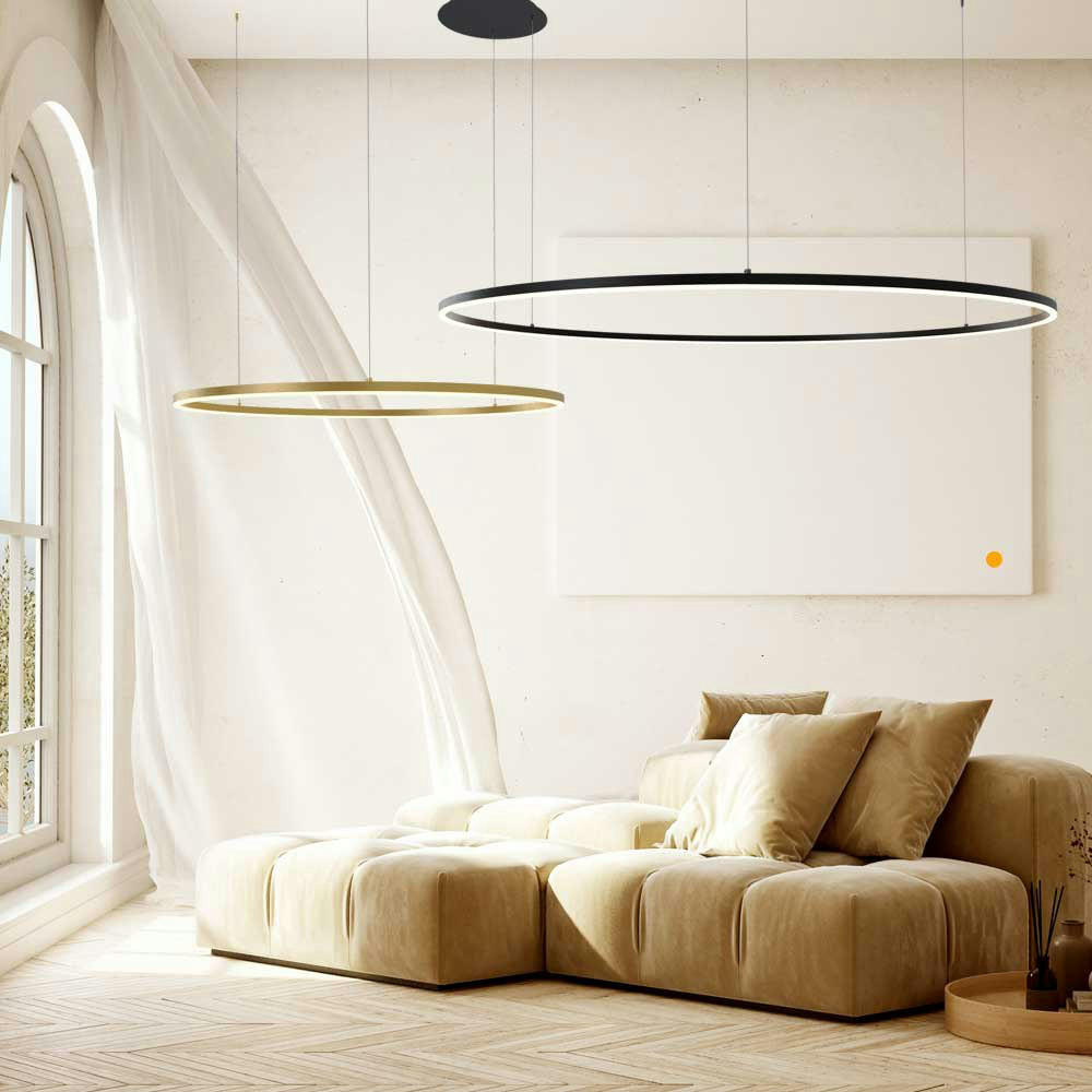 LED-HÄNGELEUCHTE 2er Ring Weiß Ø 120 | 100cm - Weiß, Metall (1.3/120/3.3cm) - s.luce