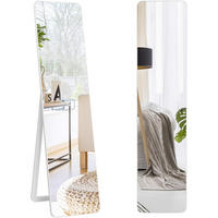 GANZKÖRPERSPIEGEL Weiß - Weiß, Glas (45/160/37cm) - COSTWAY