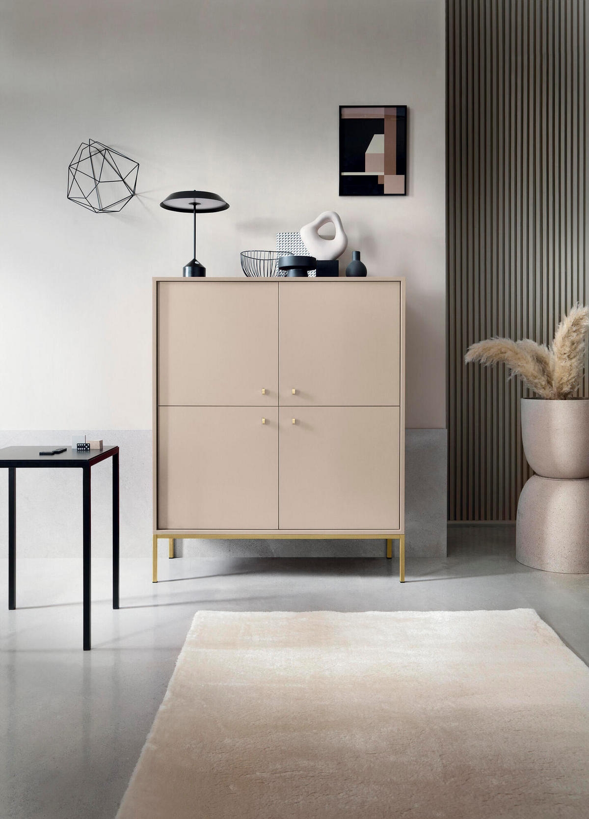 SIDEBOARD MONO Beige 104x39x126 cm - Beige, Holzwerkstoff (104/126/39cm) - FURNLUX