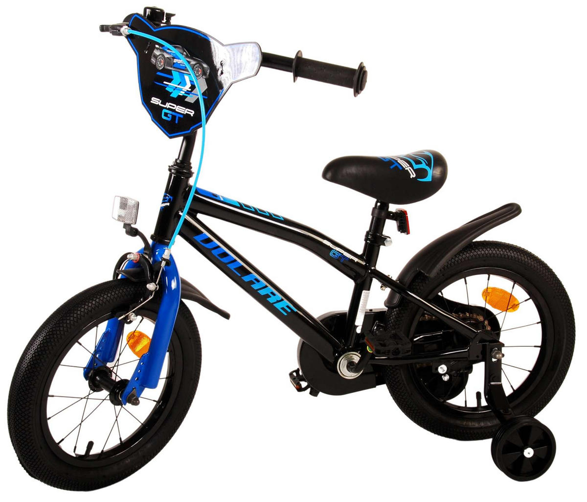 KINDERFAHRRAD Super GT - Jungen - 14 Zoll - Rücktritt + Handbremse - Blau - Blau/Schwarz, Metall (45cm) - TPFSports