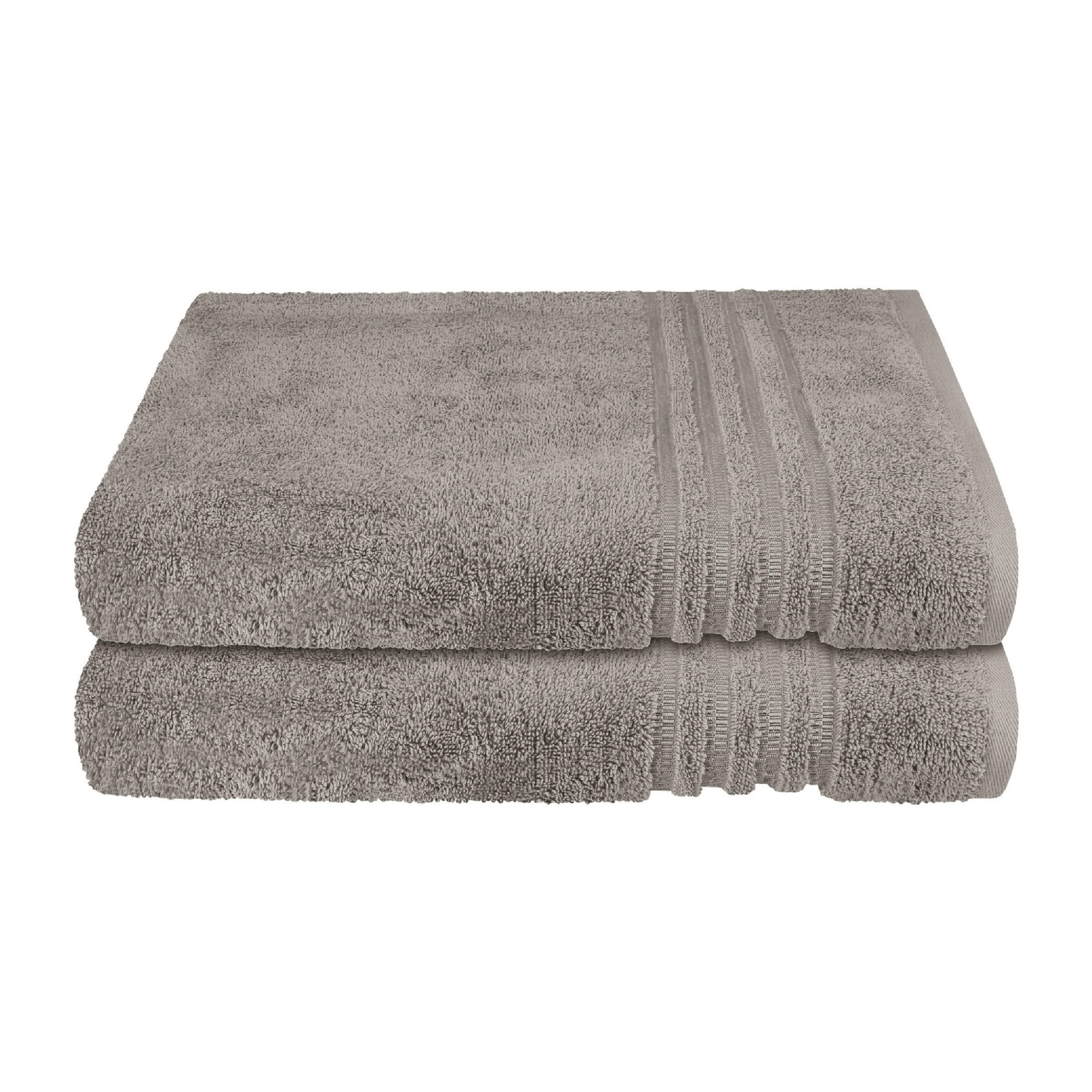 DUSCHTUCHSET Milano - 2-teilig - 70 x 140 cm - Hellgrau - Hellgrau, Textil (70/140cm) - SCHIESSER