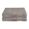 DUSCHTUCHSET Milano - 2-teilig - 70 x 140 cm - Hellgrau - Hellgrau, Textil (70/140cm) - SCHIESSER