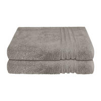 DUSCHTUCHSET Milano - 2-teilig - 70 x 140 cm - Hellgrau - Hellgrau, Textil (70/140cm) - SCHIESSER