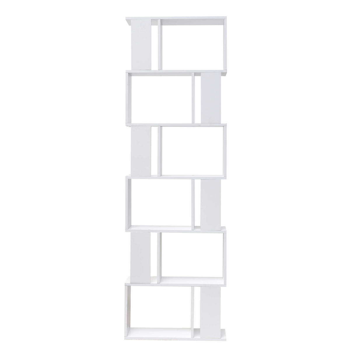 BÜCHERREGAL Weiß 24/60/190 cm - Weiß, Holzwerkstoff (24/190/60cm) - Mobili Rebecca