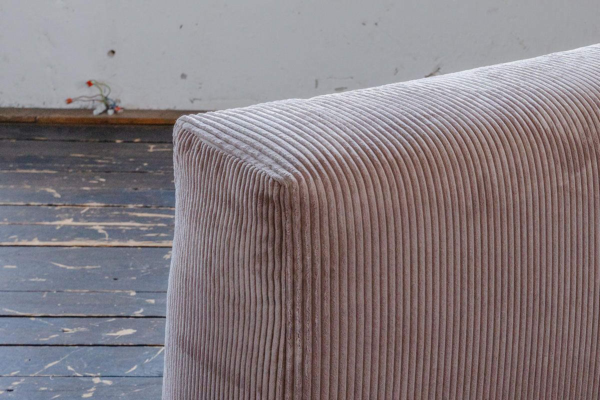 ARM- / RÜCKENLEHNE MIA Taupe Cord - Taupe/Schwarz, Kunststoff/Textil (120/72/40cm) - KAWOLA