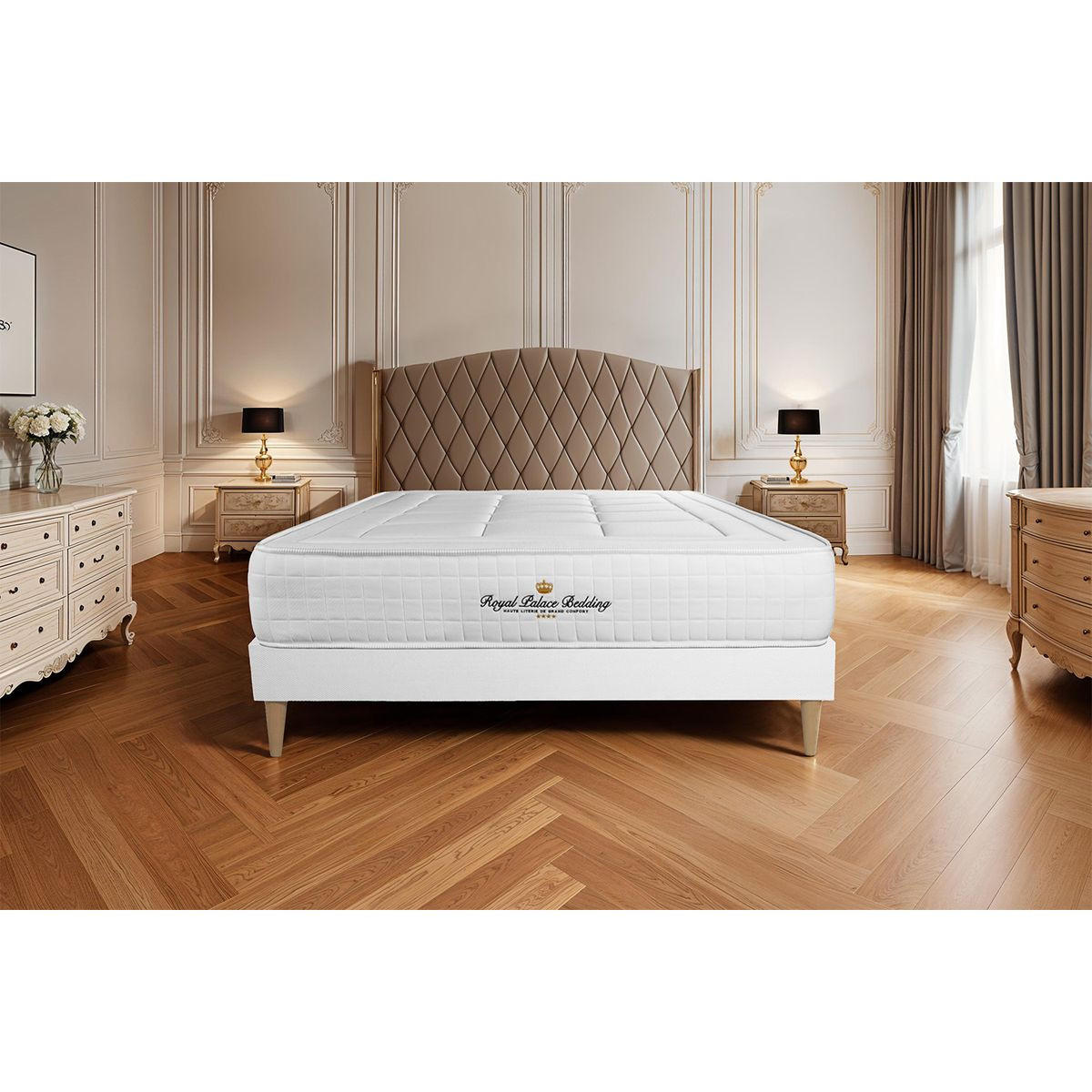 MATRATZE Balmoral Memory-Schaum 90 x 200 cm h3 - Weiß, Textil (90/200cm) - ROYAL PALACE BEDDING