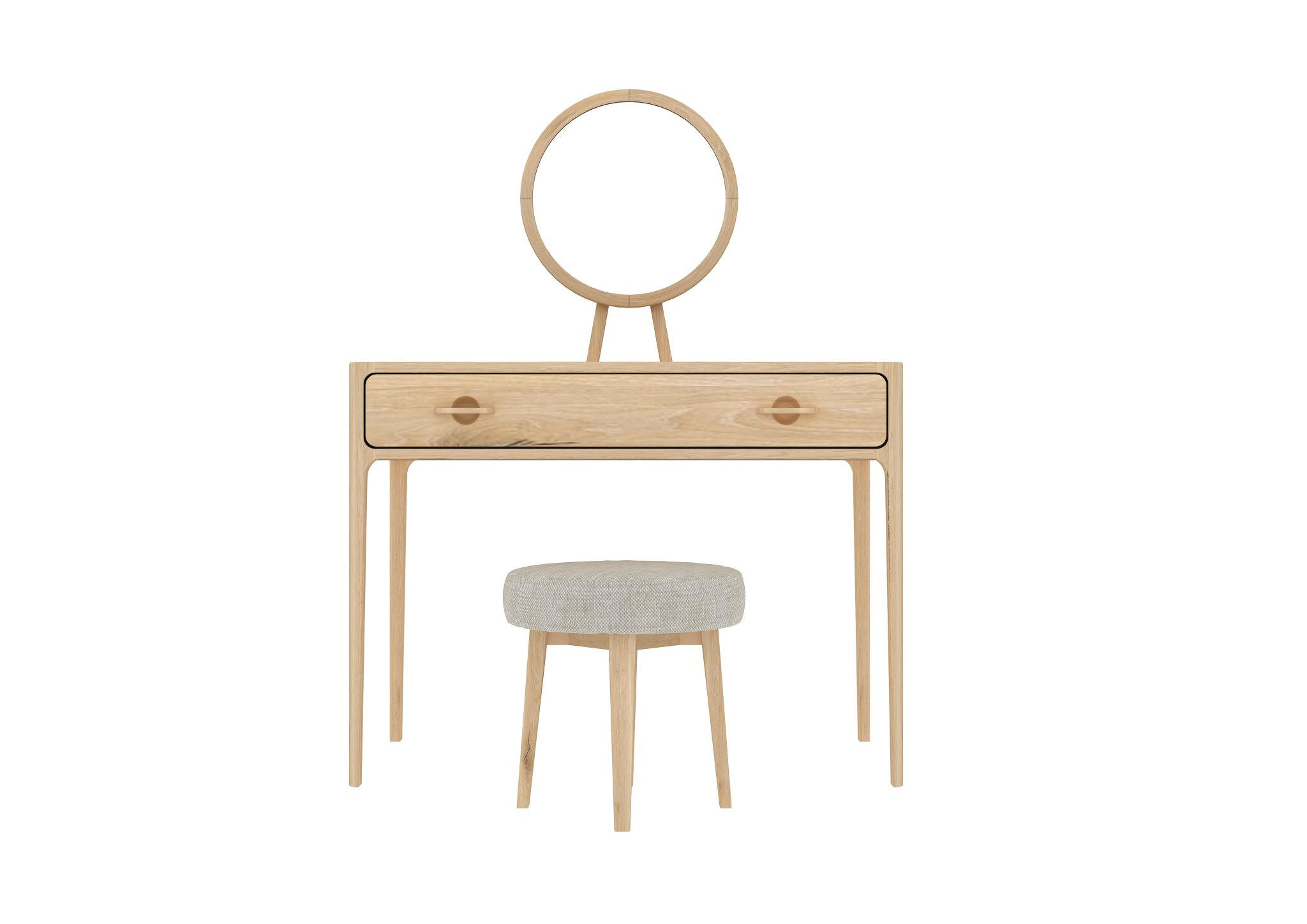 KONSOLE Elin, Natur Massiveiche - Beige, Holz (100/78.5/42cm) - WOODEK