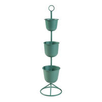 PFLANZENSTÄNDER Alphen - Grün, Metall (28/110cm) - [en.casa]