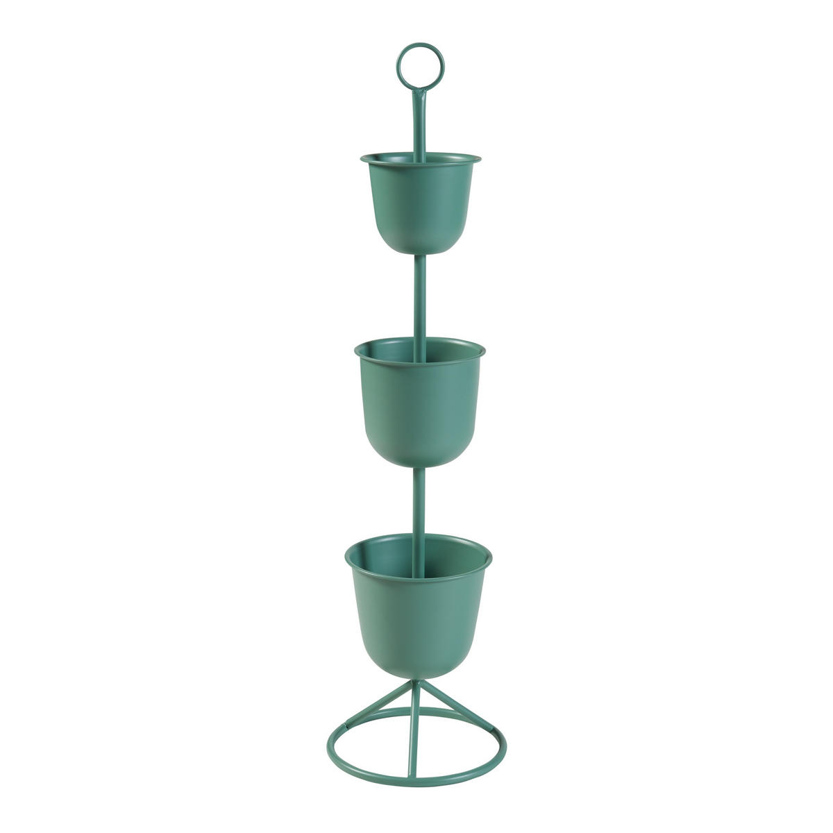PFLANZENSTÄNDER Alphen - Grün, Metall (28/110cm) - [en.casa]
