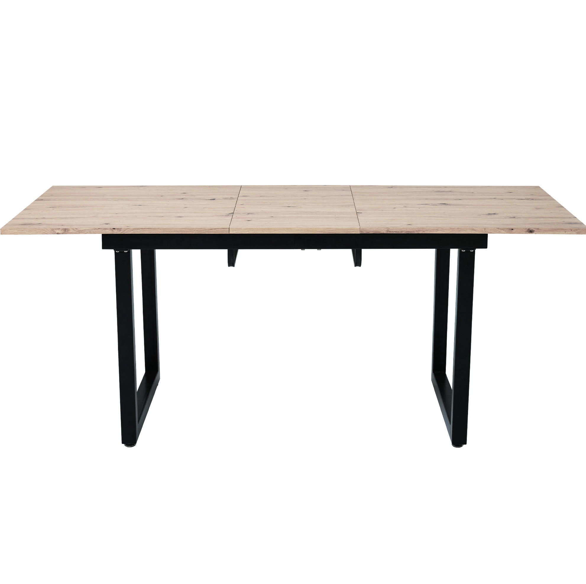 ESSTISCH 140/180/80/75 cm Schwarz/Natur aus MDF mit Ausziehfunktion - Eichefarben, Holzwerkstoff (180/80/75cm) - OKMYHOME