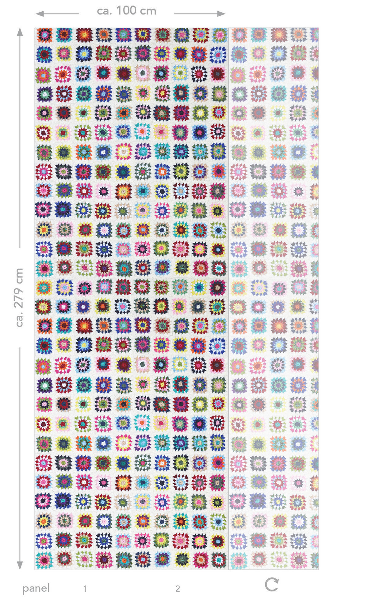 FOTOTAPETE Häkelmuster 100 x 279 cm - Pink, Papier (100/279cm) - ESTAhome