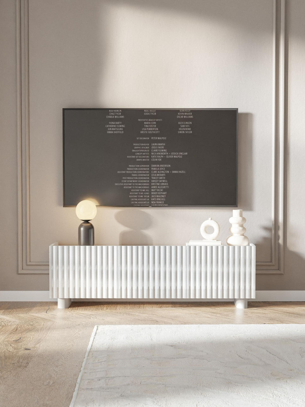 TV-LOWBOARD Fiorra Weiß Hochglanz, 144 cm - Weiß, Holzwerkstoff (144/49/38.3cm) - Selsey