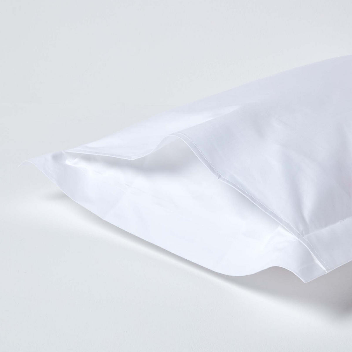 KISSENBEZUG Stehsaum Premium, Ägyptische Baumwolle, Fadendichte 1000 - Weiß, Textil (48/74cm) - Homescapes