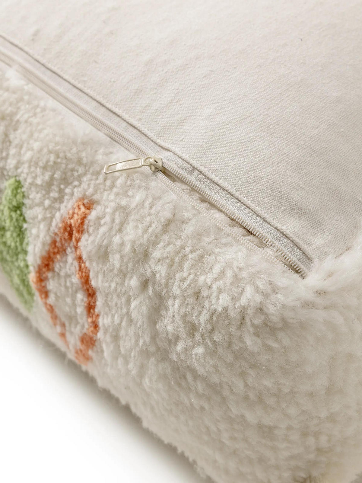 WOLL-POUF handgefertigt Malika Multicolor 55x55x20 cm - Multicolor, Textil (55/20/55cm) - Lytte
