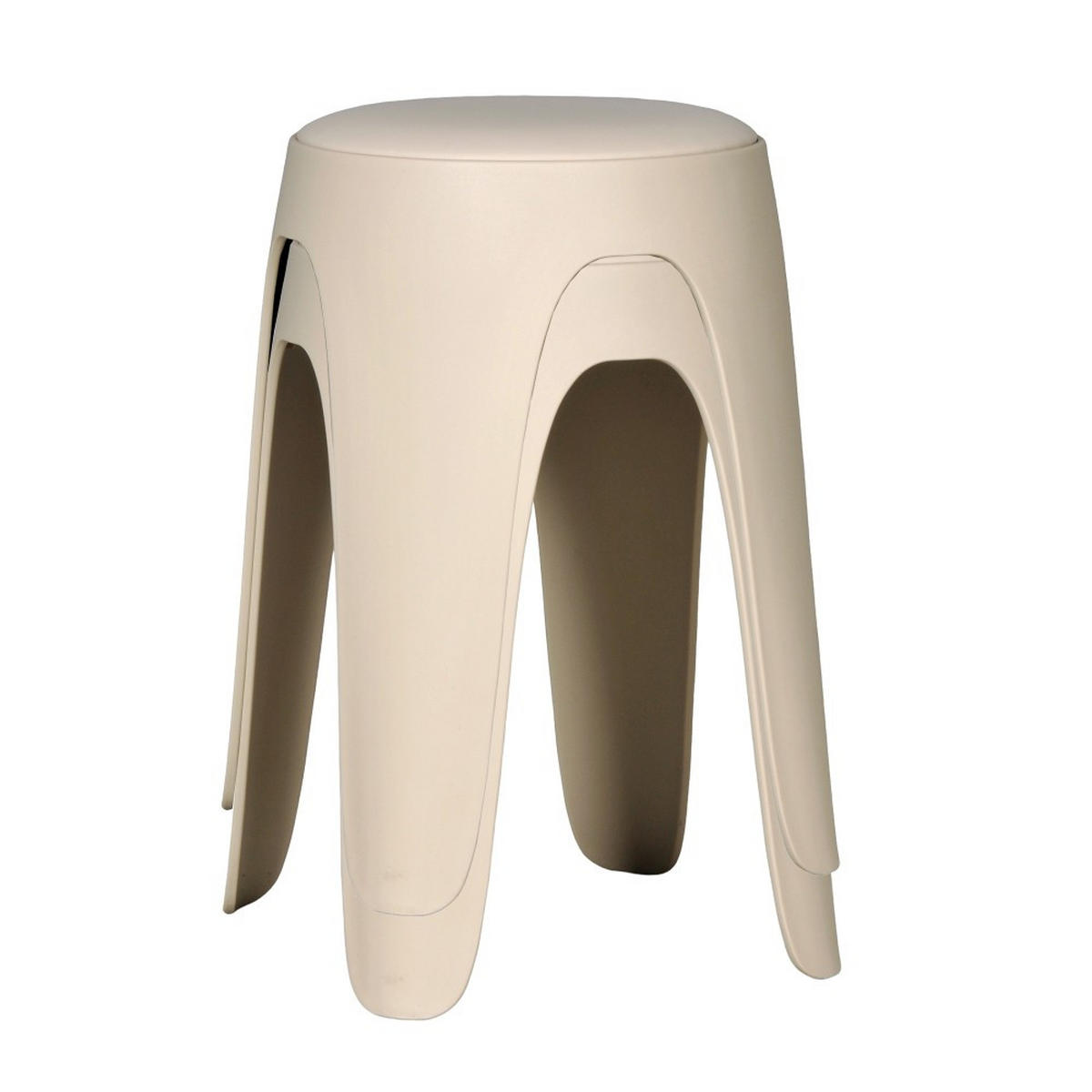 HOCKER 2er-Set TOM Beige - Beige, Kunststoff (43/46.5/43cm) - Weber Industries