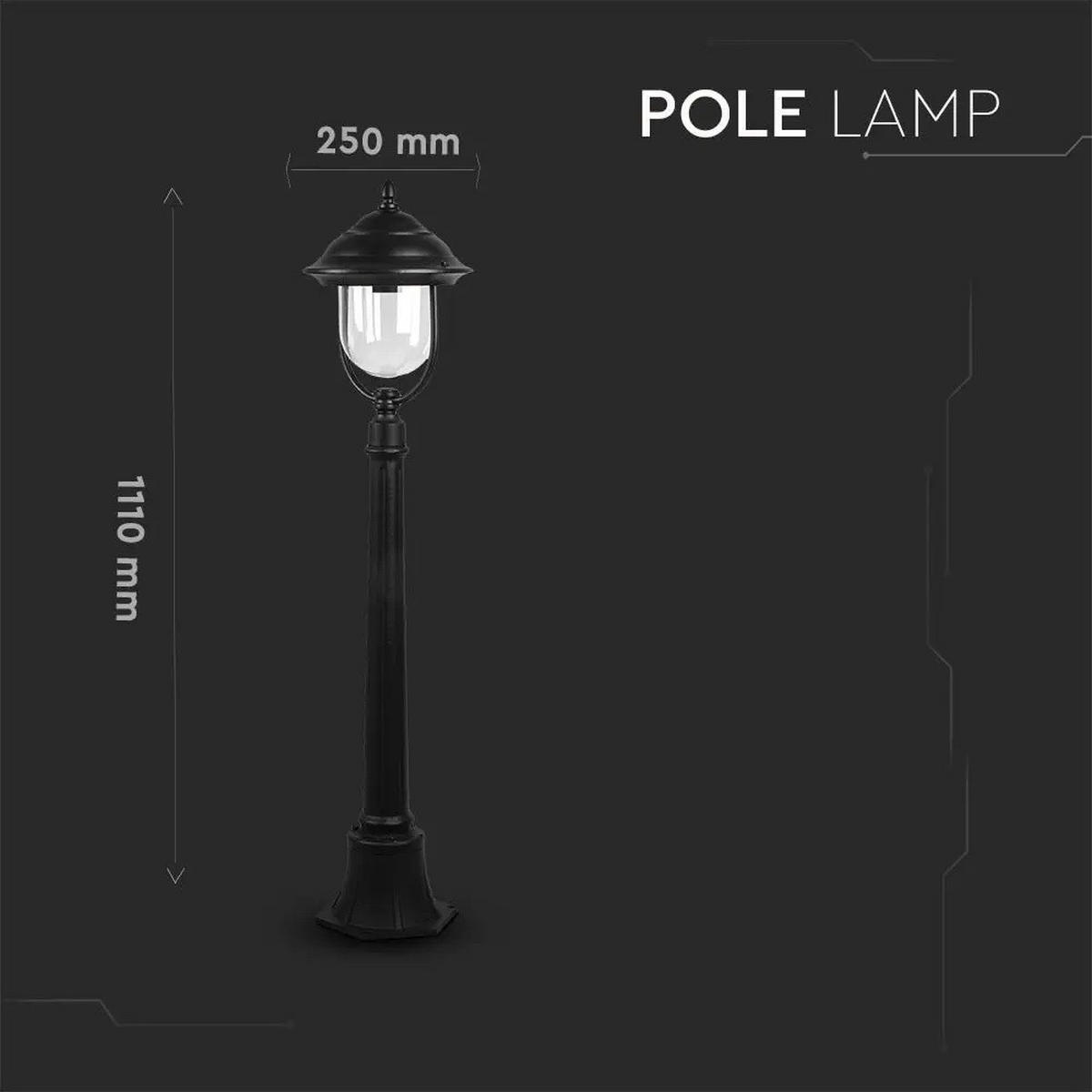 LED WEGELEUCHTE Alu Schwarz - Schwarz, Metall (25/111/111cm)