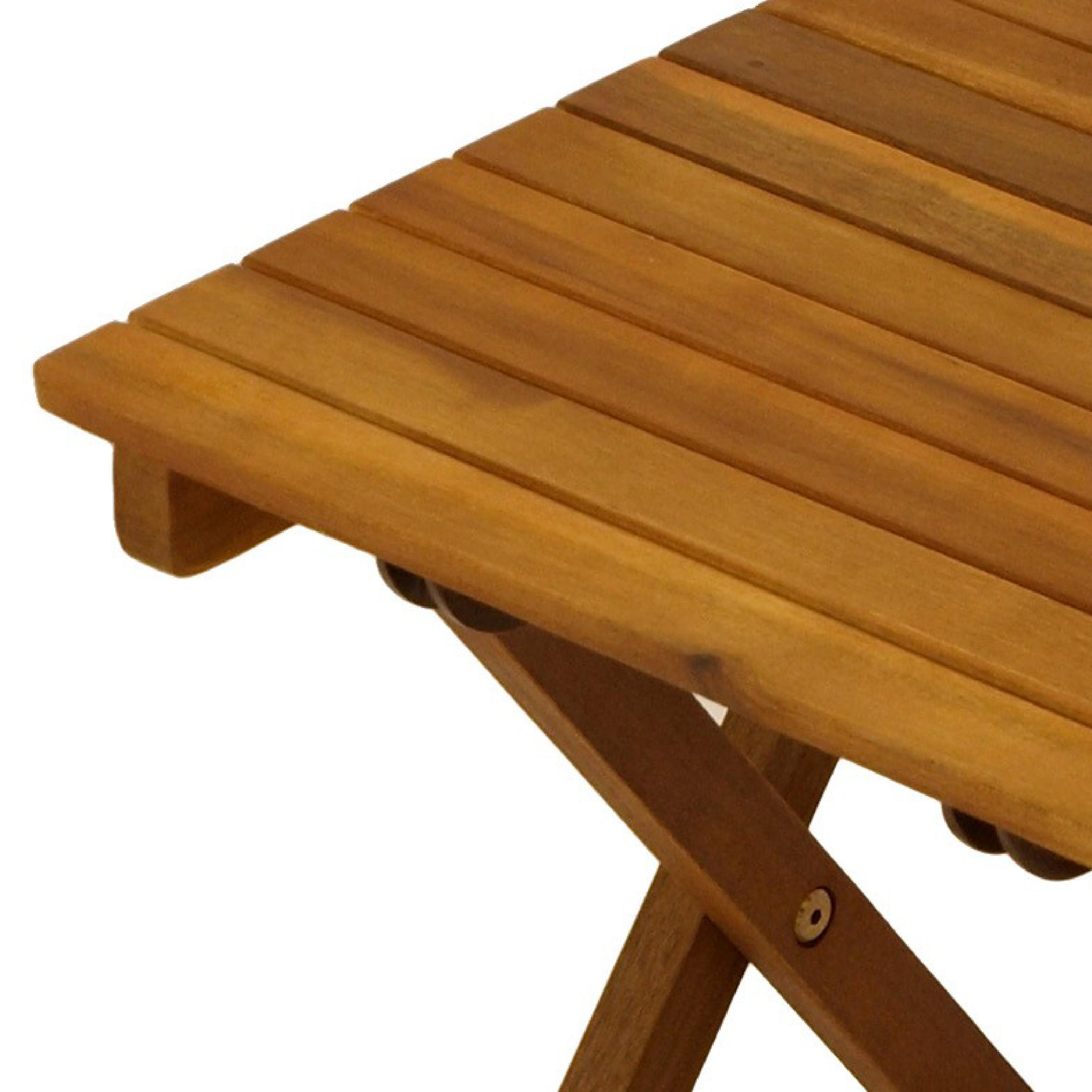 BEISTELLTISCH Cannock - aus Akazienholz, Oberfläche geölt, klappbar, BxTxH: 38x38x45 cm - Braun, Metall (38/38/45cm) - TPFGarden