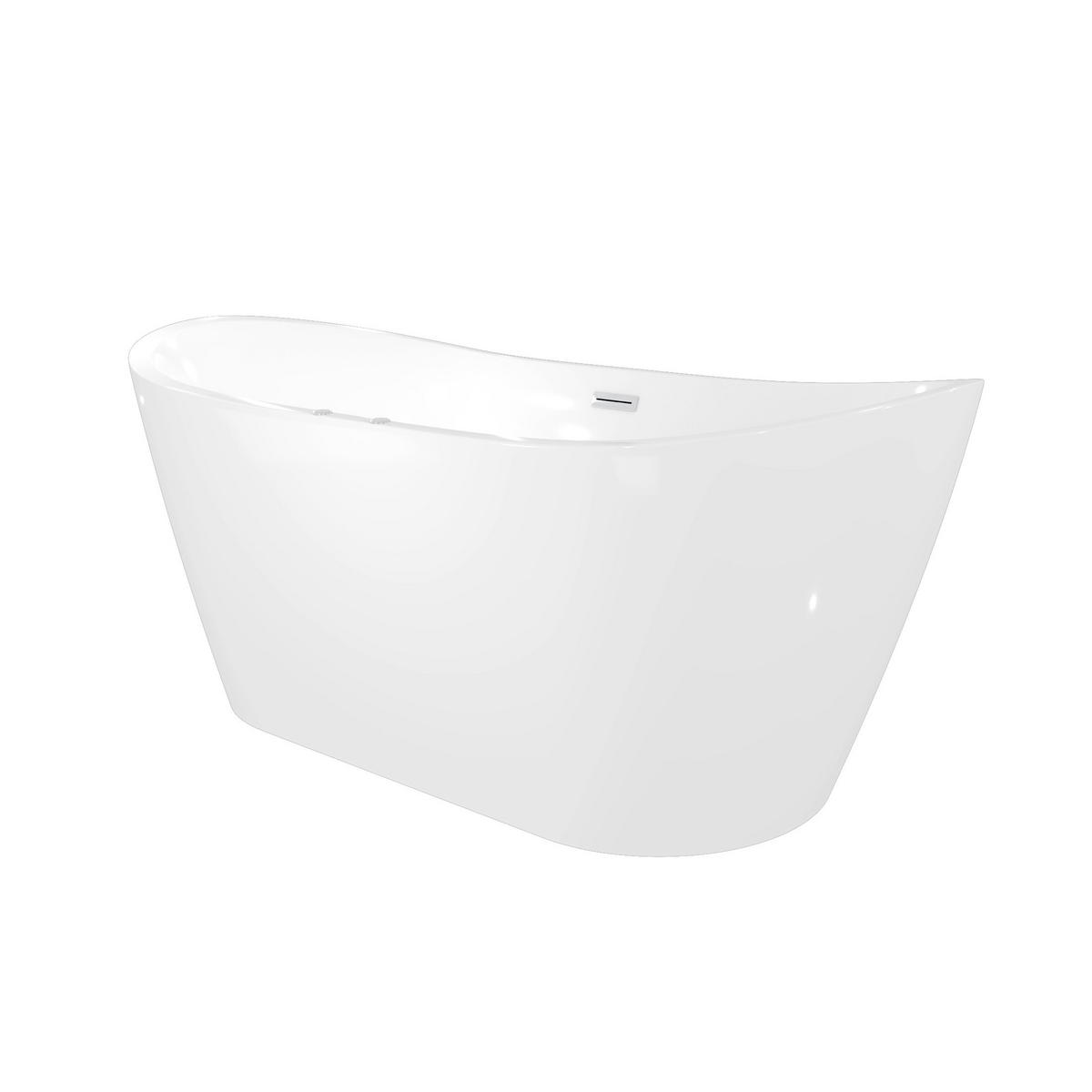 FREISTEHENDE Badewanne Wanne F23 180x92cm Whirlpool - Weiß, Glas/Kunststoff (80/72/180cm) - AcquaVapore by Sandra Jentho