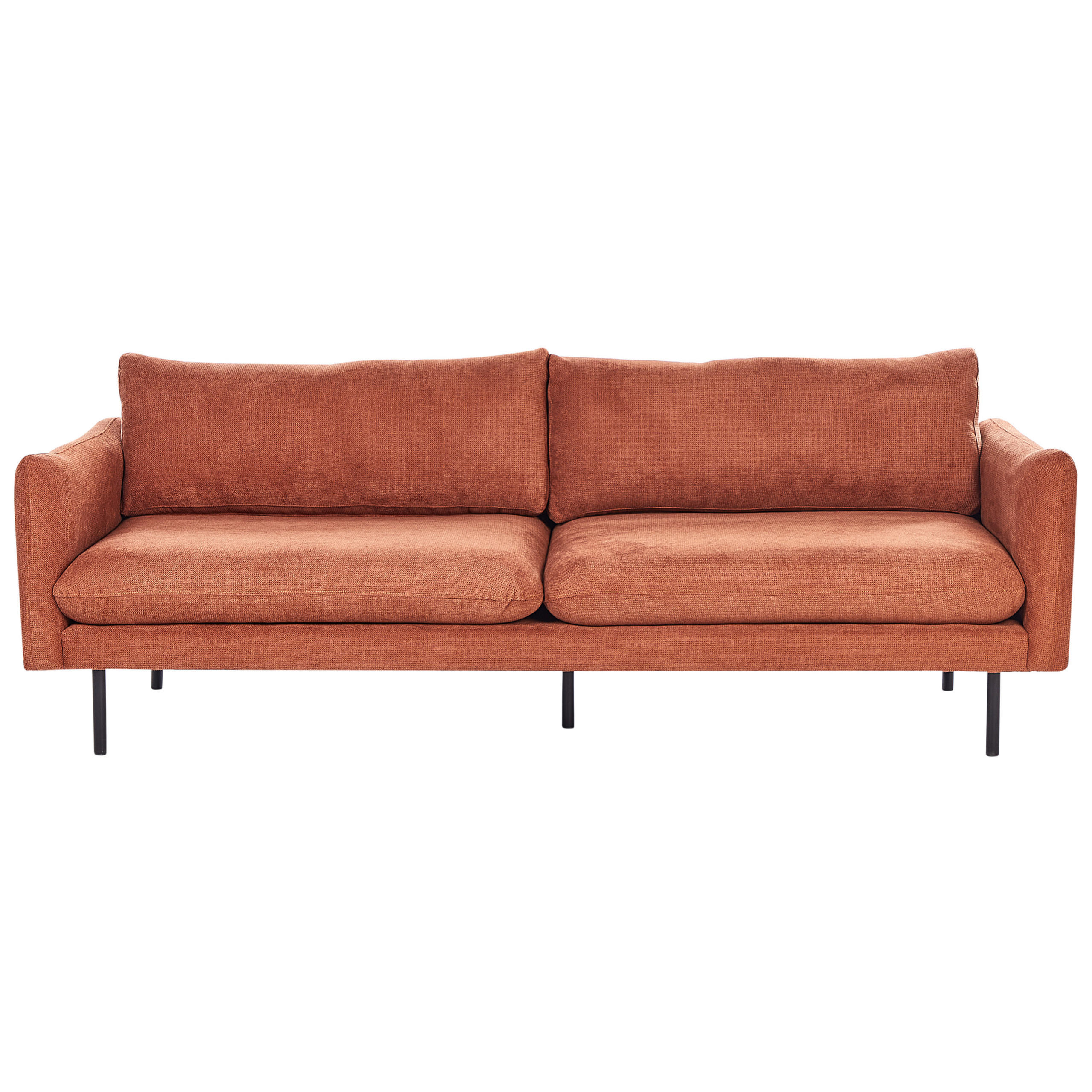3-SITZER-SOFA Chenillegewebe Goldbraun Vinterbro - Goldfarben, Textil (220/86/84cm) - Beliani