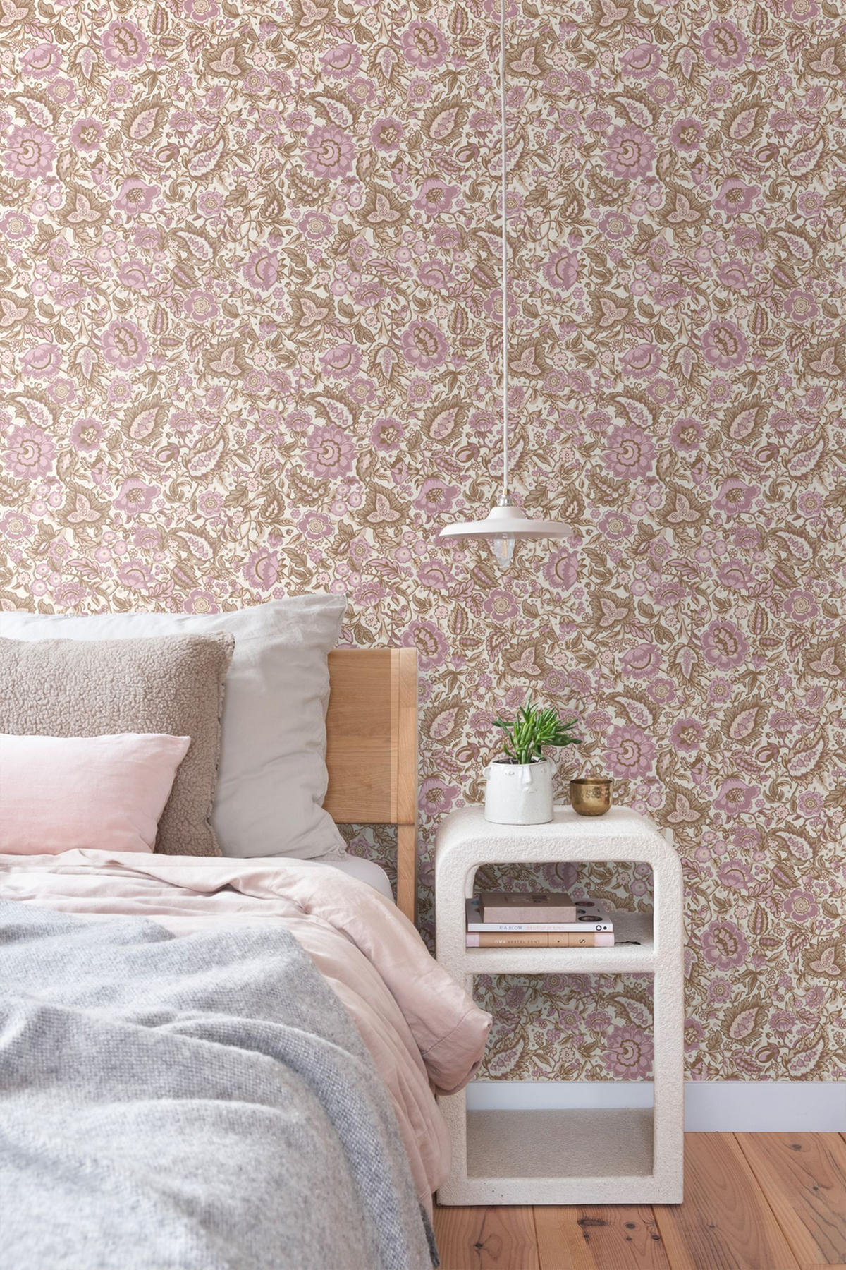 TAPETE Blumenmuster 50 x 900 cm - Lila, Papier (50/900cm) - ESTAhome