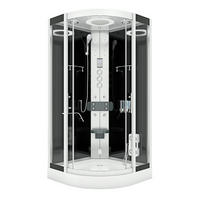 DAMPFDUSCHE Duschkabine D58-13T3-EC sw 90x90 - Schwarz, Glas/Kunststoff (90/90/215cm) - AcquaVapore by Sandra Jentho