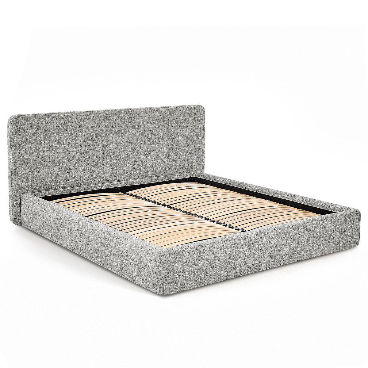POLSTERBETT - Grau, Textil (140/200cm) - home24