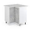 ECKSCHRANK FÜR HAUSRAT R-Line Beton 75.6 cm mit Tür, mit Arbeitsplatte - Schieferfarben/Weiß, Holzwerkstoff (75.6/81.6/60cm) - Vicco