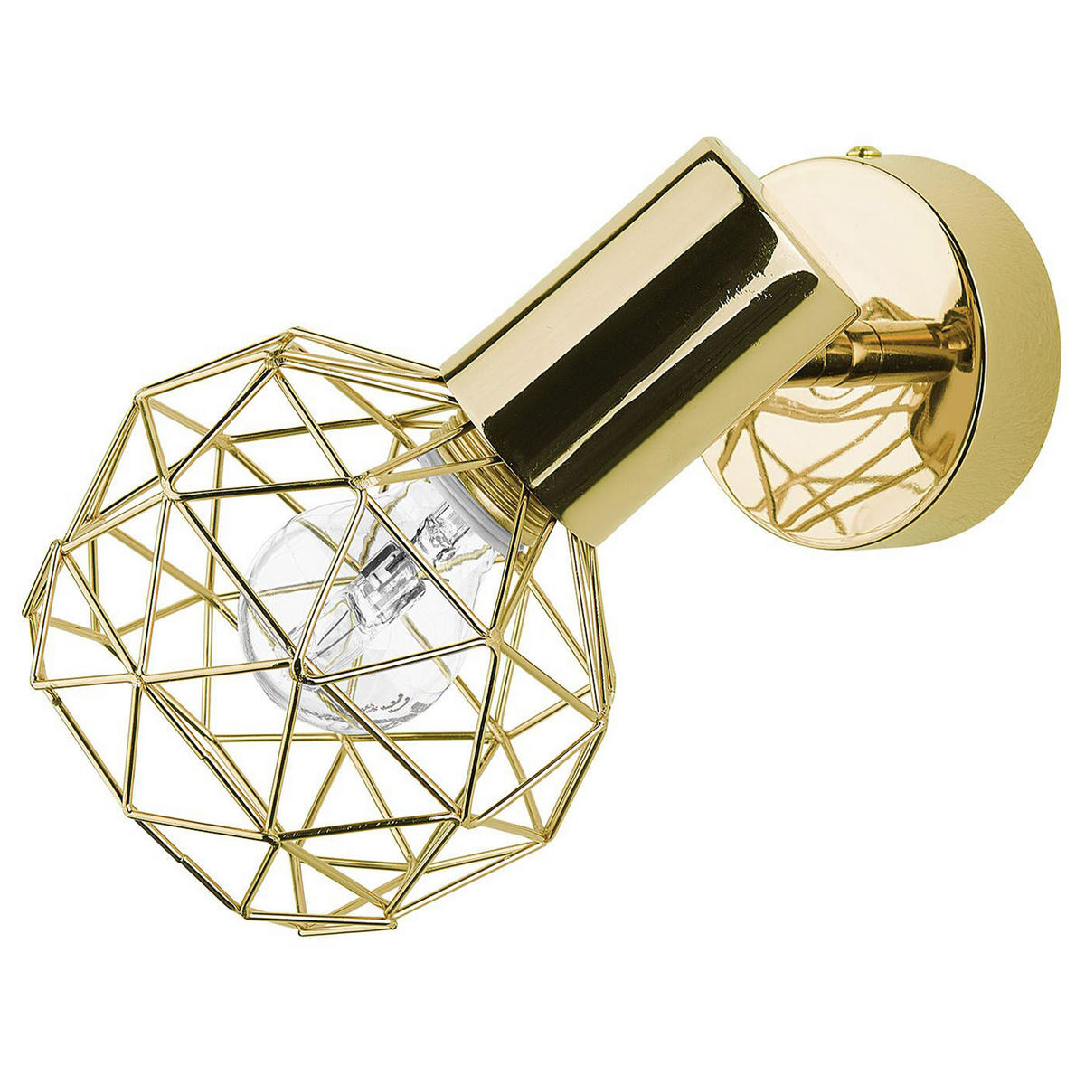 WANDLEUCHTE 2er-Set Chenab 11/11/17 cm - Goldfarben, Metall (11/17/11cm) - Beliani