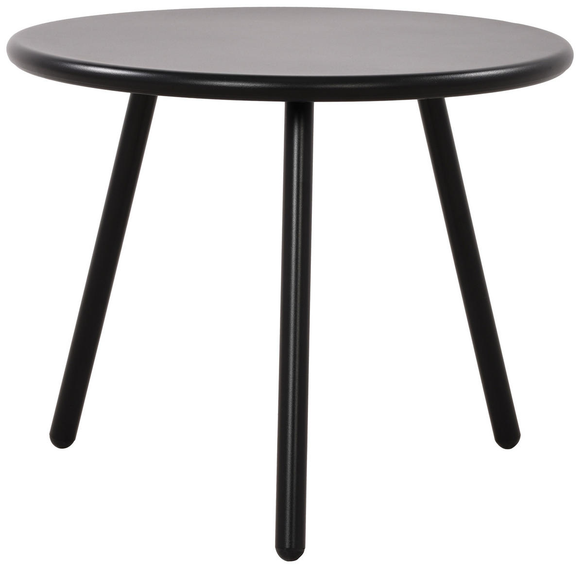 COUCHTISCH rund 50 cm Kunststoff schwarz - Schwarz, Kunststoff/Metall (50/50/40cm) - CLP