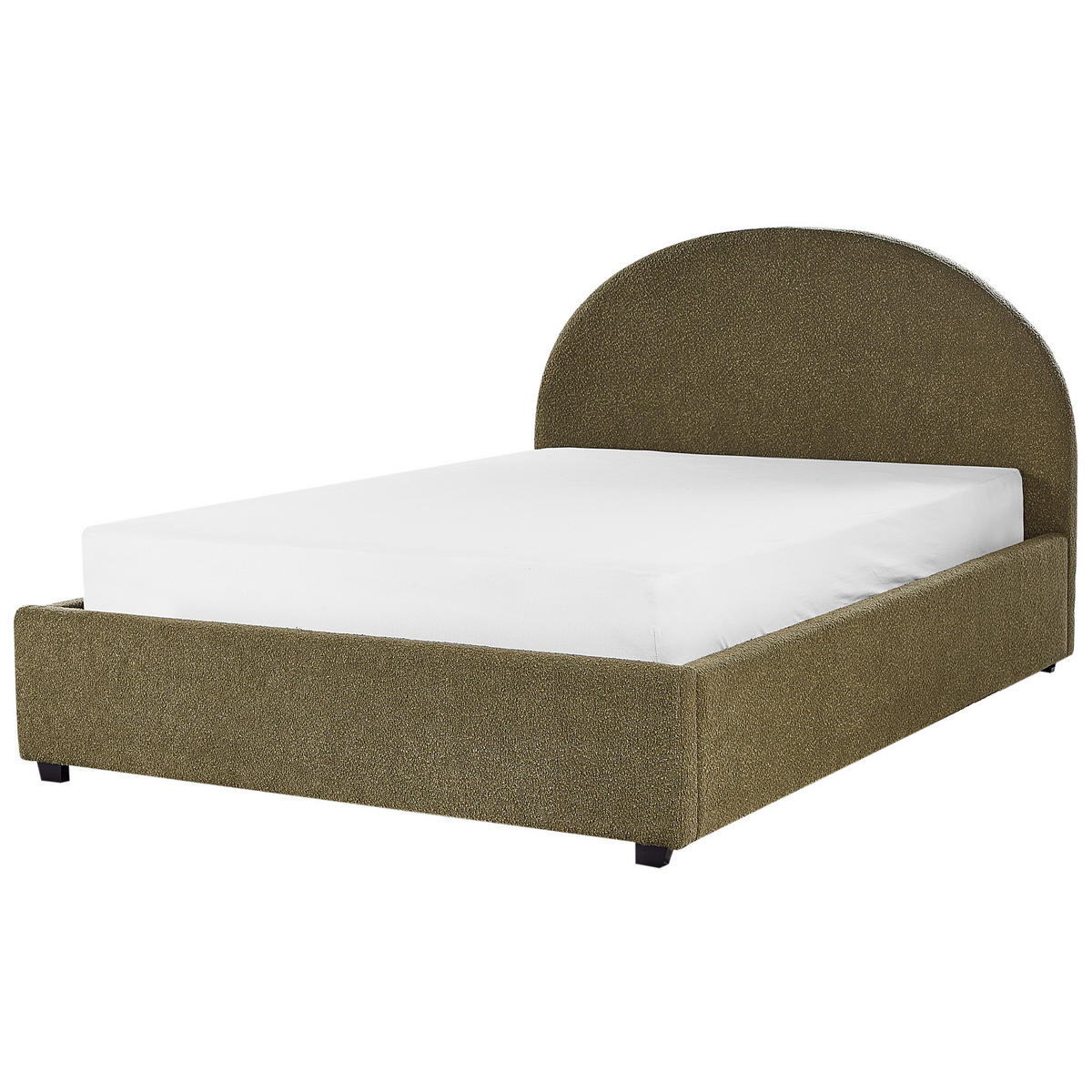 BETT mit Stauraum 140x200 cm Grün Vaucluse - Olivgrün, Textil (140/200cm) - Beliani